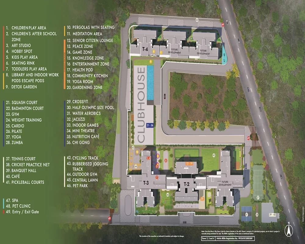 Gera Avive Towers - Complete project master plan showing all towers and amenities