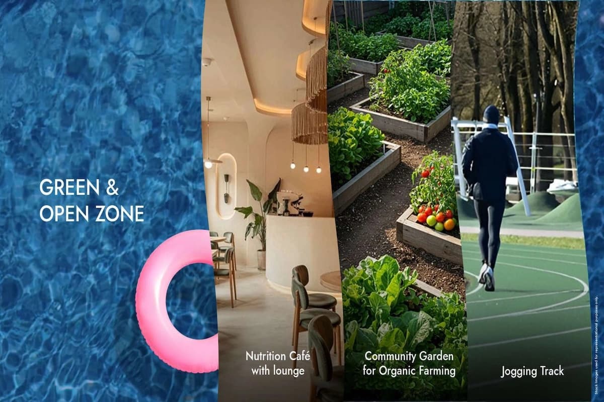 Landscaped gardens with walking paths